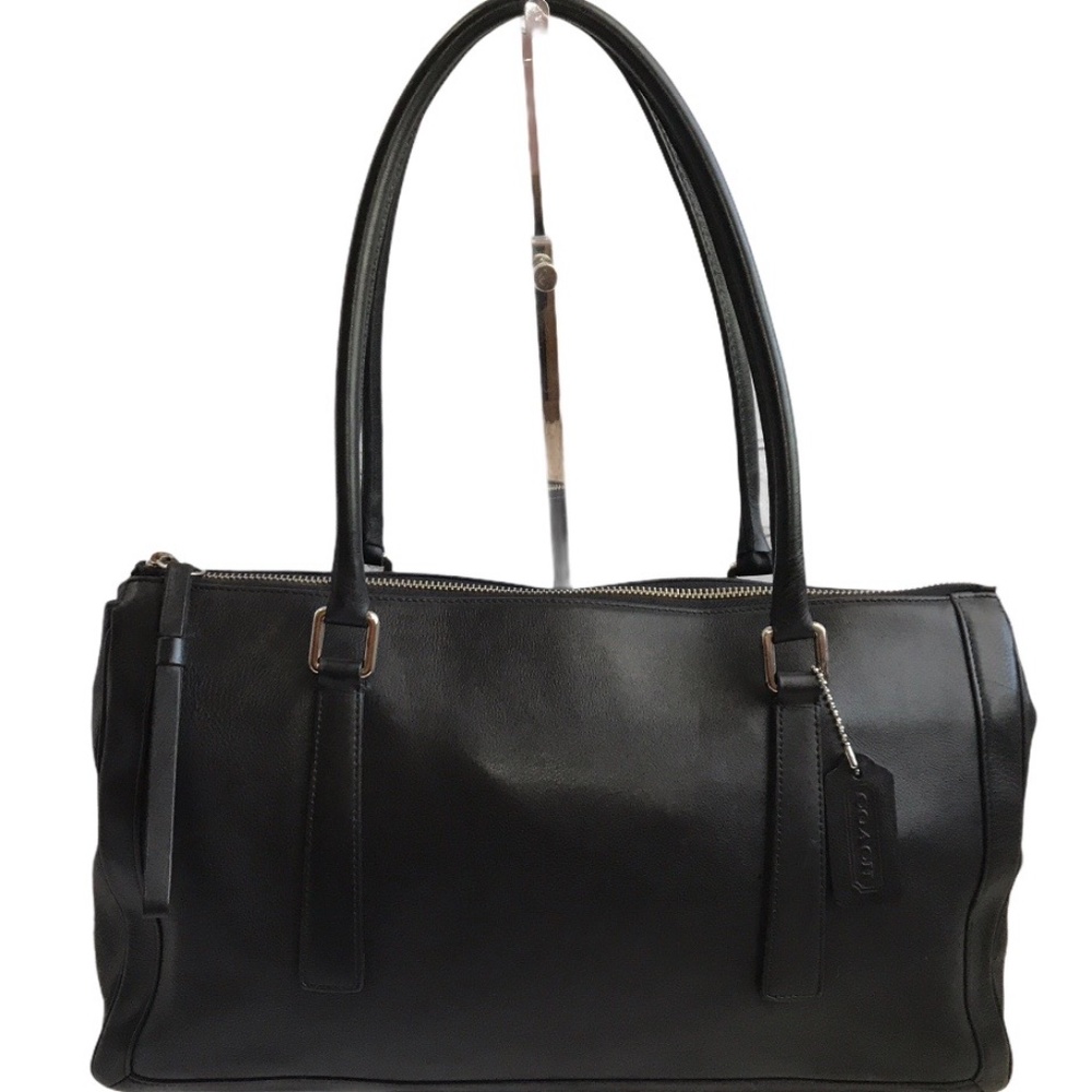 Vintage Coach Black Leather Satchel